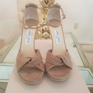 Jimmy Choo Marion Suede Nude 38.5